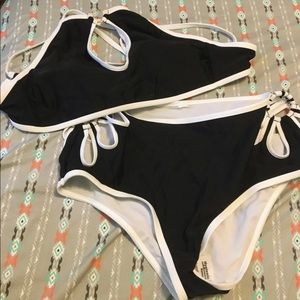 Beautiful black and white bathing suit